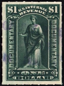 R173 $1.00 Documentary Stamp (1898) Used