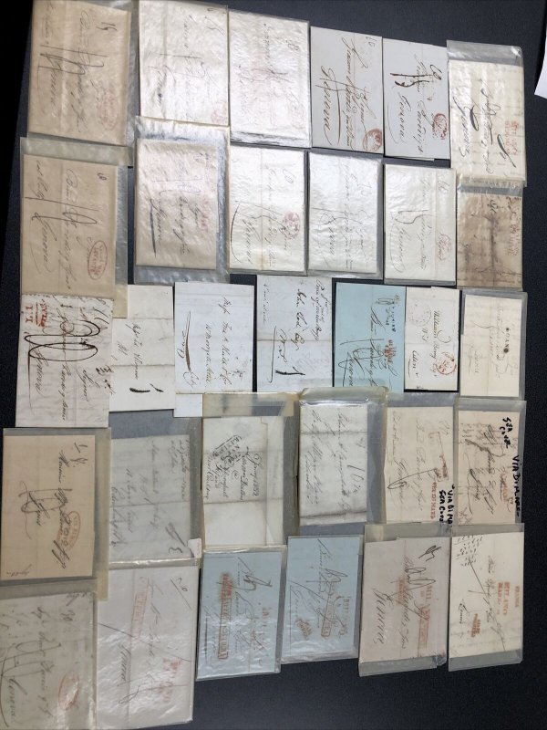 Italian Stampless Letters Mainly 1800’s ( 300 Covers ) 