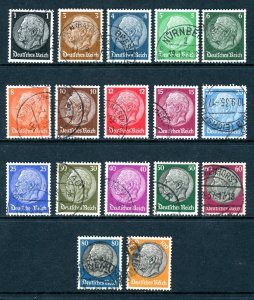 1933-36 Germany Scott #415-31 Hindenburg Type in Used Condition Full Set of 17