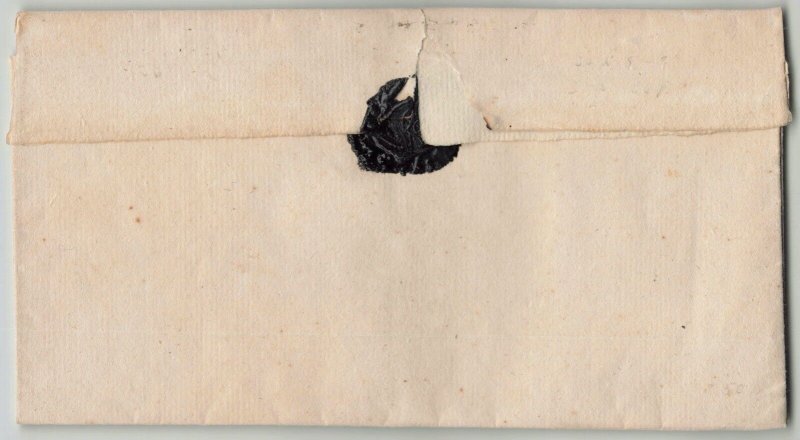 Netherlands c. 1810s GOUDA Straight-Line Stampless Folded Cover