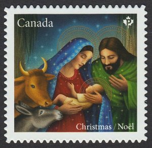 New = DIE CUT = CHRISTMAS NATIVITY ART = BABY JESUS = from booklet Canada 2020
