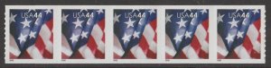 US 4393 Old Glory 44c coil strip 5 APU MNH 2009