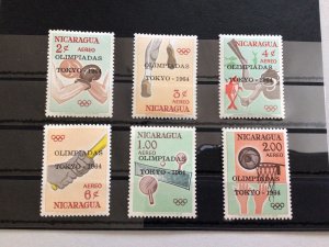 Nicaragua 1964 Tokyo Olympics mint never hinged Stamps Ref 64190