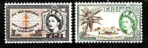 Fiji-Sc#B3-4- id5-unused light hinged QEII semi-postal set-1954-