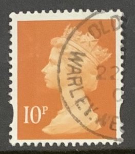 GREAT BRITAIN ELLIPTICAL MACHINS USED 1993-2011 10p ORANGE 2 bands Y1676