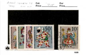 Germany - Berlin, Postage Stamp, #9NB74-9NB78 Used, 1970 Puppets (AK)