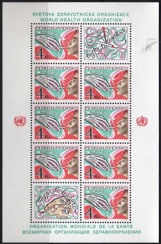 Anti smoking -  #2383  s/s of 8+2  -  MNH