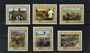 RWANDA 1975 Sc#699-704 COFFEE PLANTS SET OF 6 STAMPS MNH  