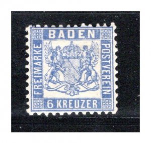 German States Baden Scott # 16, mint hr
