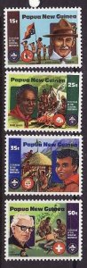 Papua New Guinea-Sc#554-7-unused NH set-1982-Boy Scouts-