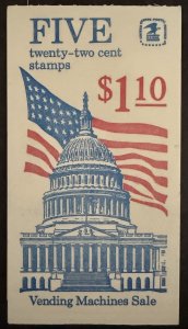 US Stamp #2116a Booklet Pane of 5  unused NH