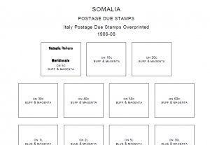 SOMALIA STAMP ALBUM PAGES 1894-1999 (201 PDF digital pages)