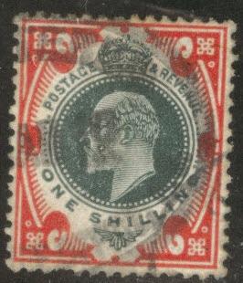 Great Britain Scott 138a KEVII 1902 dk green stamp CV $70