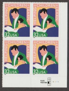 U.S. Scott #3125 Helping Children Learn Stamps - Mint NH Plate Block