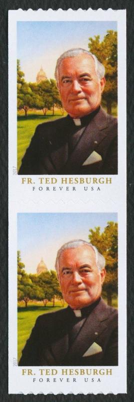 #5242 Father Theodore Hesburgh, Coil Pair, Mint **ANY 4=FREE SHIPPING**