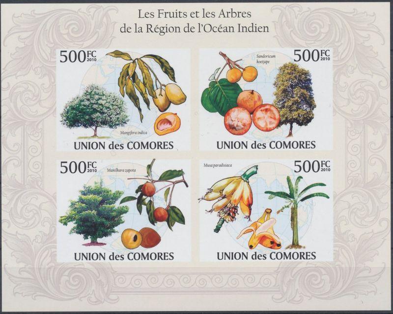 COMORES SHEET IMPERF FRUITS