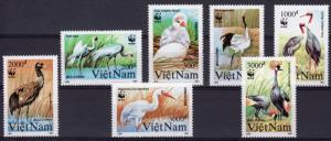 Viet Nam 1991 Sc#2243/2249 WWF Endangered Birds Set (7) MNH