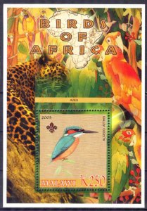 Malawi 2005 Fauna Scouting Scouts Birds (V) Kingfishers S/S MNH