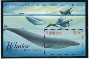 Norfolk Is 665 MNH 1998 Whales (ak3493)