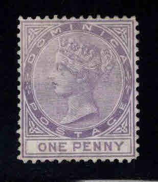 DOMINICA Scott 5 MH* Victoria  CC wmk 1, perf 14 1877 issue