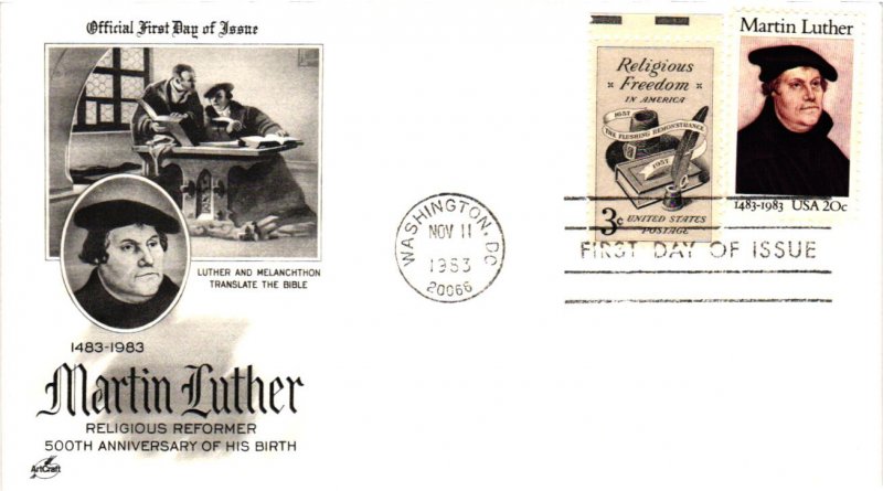 #2065 Martin Luther COMBO – Artcraft Cachet NS
