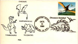 #2423 Pterandon Dinosaurs – Prehistoric Station Cancel - Pohl Cachet – Aps