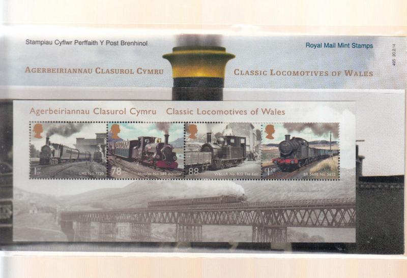 2014 CLASSIC LOCOMOTIVES OF WALES PRESENTATION PACK No 495