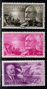 Spanish Sahara Scott 76, B33-34 Emilio Bonelli, explorer stamp set,  MNH**