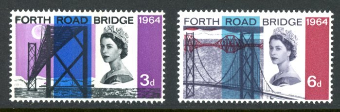 Great Britain 418p-419p MNH mint phosphor tagged Forth Road Bridge      (Inv ...