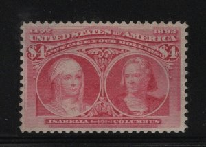 244 VF unused ( mint no gum ) with nice color cv $ 1050 ! see pic !