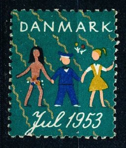 Denmark Christmas Seal 1953 Unused