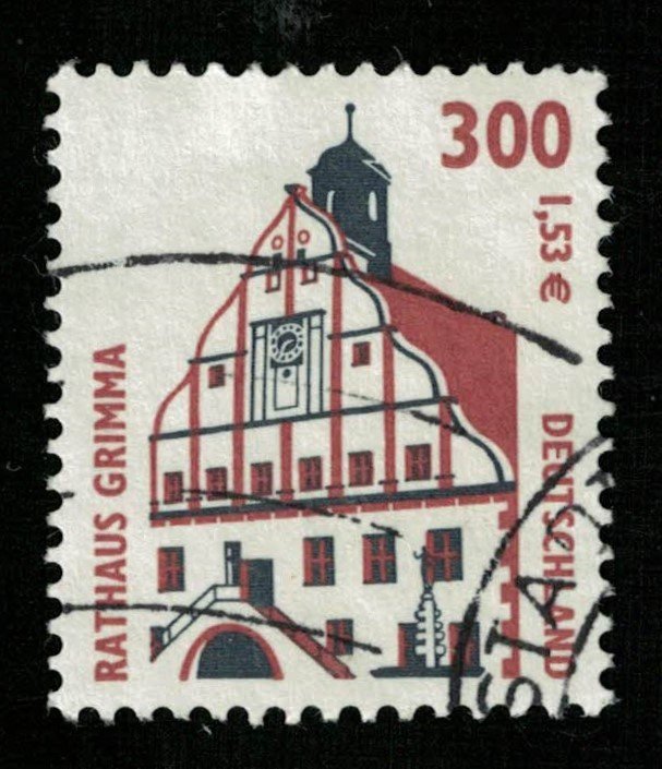 Deutscheland, Rathaus Grimma, 300 Pf, 1.53Є, Germany, (T-6237)