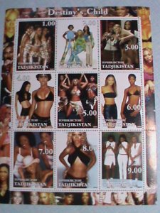 TAJIKISTAN-2002 DESTINY'S CHILD-FAMOUS SINGERS-MNH SHEET-VERY FINE