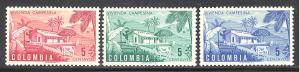 Colombia 589-591 mint hinged SCV $ 0.60