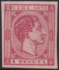 Cuba 1878 Sc 81 imperf MNG(*)