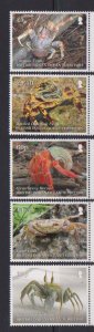 2020 BIOT Crustaceans - Crabs ((5)  (Scott NA) MNH