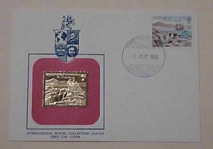 ASCENSION FDC GOLD FOIL 1980 CACHET UNADDRESSED