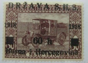 Yugoslavia Bosnia and Herzegovia 1918 surch 60h on 50h mh* A16P24F369