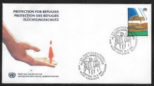 UN Vienna 166 Refugees FDC Geneva Cachet