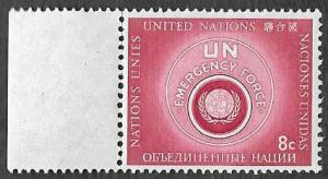 UN New York SC 54 - UN Emergency Force with Selvage - MNH - 1957