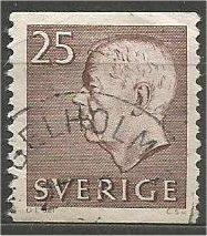 SWEDEN, 1961, used 25o, Gustaf VI Scott 573