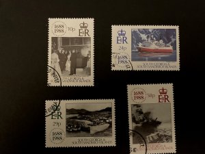 South Georgia, 1988, 300th Anniversary of Lloyds of London, Shipping, FU set