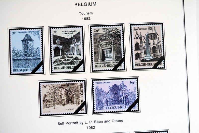 COLOR PRINTED BELGIUM 1976-1999 STAMP ALBUM PAGES (94 illustrated pages)