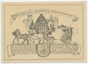 Postal stationery Germany 1926 Mail coach - Horse - Philatelic day Dortmund