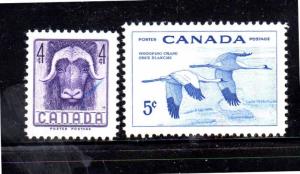 CANADA #352-353  1955  NATIONAL WILDLIFE   MINT  VF NH  O.G