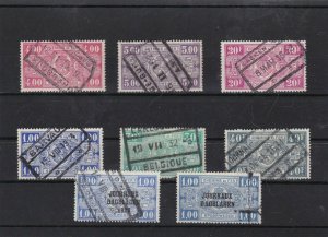 belgium  railway parcel stamps 1920's used  ref 8116