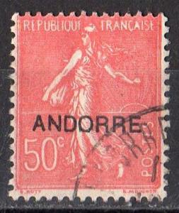 French Andorra #12 Used $9.00 SCV