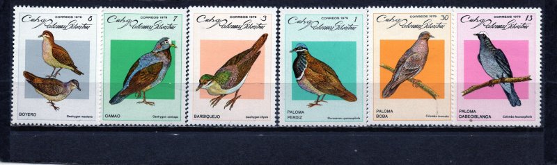 CUBA 1979 BIRDS SET OF 6 STAMPS MNH