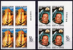 Cameroun 1984 Sc#C325/C326 APOLLO 11 ANNIV.Neil Armstrong Block of 4 IMPERF.MNH