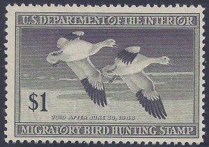 US Scott #RW14 Mint Duck stamp LH OG F-VF